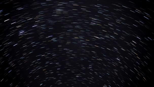 Clipe Abstrato Criado Partir Dados Lapso Tempo Estrela Céu Noturno — Vídeo de Stock