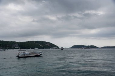 Bali,Indonesia -March 17th 2024 : Nusa Penida harbor, one of the bussiest harbor on the small island