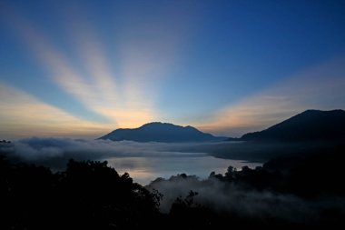 Morning vibes,during sunrise time at Wanagiri Hill, at Buleleng regency of Bali-Indonesia clipart