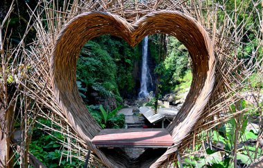 Gitgit waterfall and surroundings, in Buleleng regency of Bali - Indonesia clipart