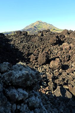 Batur volkanı ve Bali-Endonezya naipliği Bangli çevresi