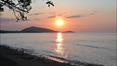 Gün batımında, Pemuteran köyünde, Bali Endonezya 'nın batısında.