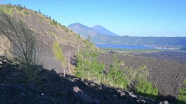 Batur volkanı ve Bali-Endonezya naipliği Bangli çevresi