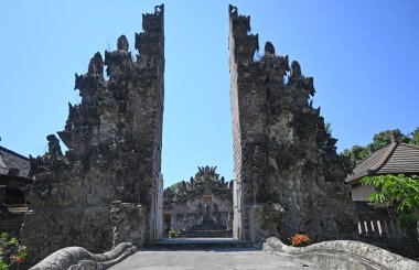 Unique and old rice goddess Beji temple at Sangsit village in Buleleng regency of Bali indonesia clipart