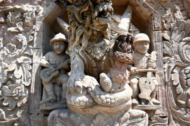 Bali Endonezya 'nın Buleleng naipliğindeki Sangsit köyündeki eşsiz ve eski pirinç tanrıçası Beji tapınağı.