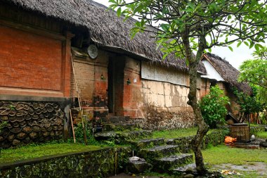 Bali Endonezya 'nın Karangasem naipliğinde geleneksel bale köyü Tenganan