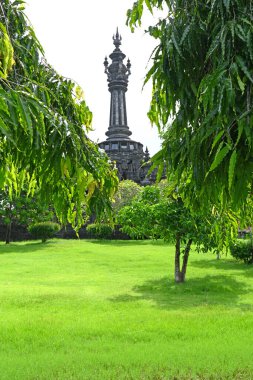 Bali, Endonezya - 4 Nisan 2022: Bali-Endonezya 'daki Kahraman Anıtı. Bajra Sandhi Anıtı, 