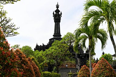 Bali, Endonezya - 4 Nisan 2022: Bali-Endonezya 'daki Kahraman Anıtı. Bajra Sandhi Anıtı, 