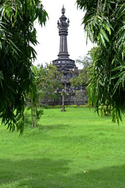 Bali, Endonezya - 4 Nisan 2022: Bali-Endonezya 'daki Kahraman Anıtı. Bajra Sandhi Anıtı, 