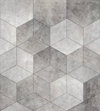 Cement Tile Floor. Cement pattern Texture Used For Interior Exterior Ceramic Wall Tiles And Floor Tiles. Hexagon tiles.