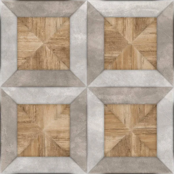 Wood and Marble Pattern Texture Used For Interior Exterior Ceramic Wall Tiles And Floor Tiles. geometrical fashion illustration with wooden and cement textures. modern mosaic wooden and marble texture