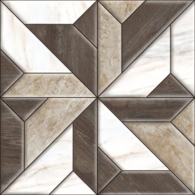Wood and Marble Pattern Texture Used For Interior Exterior Ceramic Wall Tiles And Floor Tiles. geometrical fashion illustration with wooden and marble textures. modern ceramic mosaic.