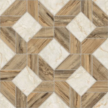 Wood and Marble Pattern Texture Used For Interior Exterior Ceramic Wall Tiles And Floor Tiles. geometrical fashion illustration with wooden and marble textures. modern ceramic mosaic.