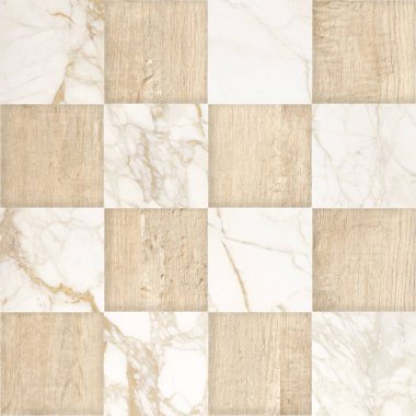 Wood and Marble Pattern Texture Used For Interior Exterior Ceramic Wall Tiles And Floor Tiles. geometrical fashion illustration with wooden and marble textures. modern ceramic mosaic.