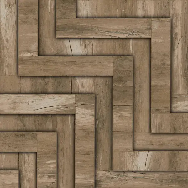 İç seramik duvar döşemeleri ve döşeme döşemeleri için kullanılan ahşap ve mermer desenli desen. Tahta ve mermer dokuları olan geometrik moda çizimi. Modern mozaik fayans. Parke döşeme.