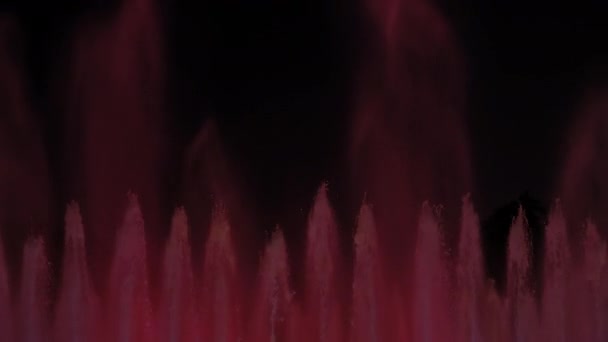 西班牙加泰罗尼亚巴塞罗那 唱魔术之泉表演之夜 高质量的4K镜头 — 图库视频影像