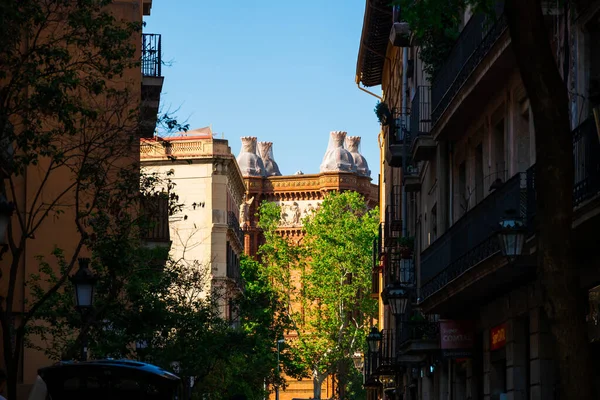 Barcelona España Mayo 2022 Vista Desde Barrio Gótico Sobre Arco —  Fotos de Stock