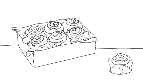 Κουτί Synabons Ωραίο Κέρασμα Αρτοποιείο Κουτί Δώρου Γλυκά Ένα Σχέδιο — Διανυσματικό Αρχείο