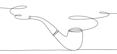 Dumanla tüttürme piposu. Dünya Tütünsüz Günü. Vektör illüstrasyonu