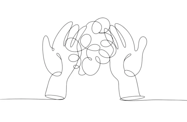 Laver Les Mains Avec Savon Mousse Dans Les Paumes Savon — Image vectorielle