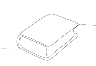 Kapalı bir kitap. Farklı kullanım alanları için bir çizgi. Vektör illüstrasyonu.
