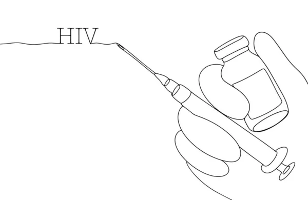 Χέρι Εμβόλιο Hiv Και Aids Παγκόσμια Ημέρα Εμβολίου Κατά Του — Διανυσματικό Αρχείο