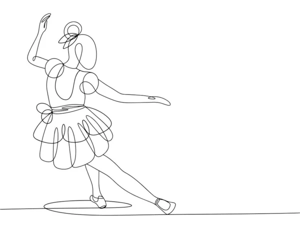 Kız Kısa Bir Kabarık Elbiseyle Dans Ediyor Dünya Lindy Hop — Stok Vektör