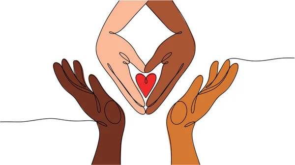 Ενότητα Των Ανθρώπων Διαφορετικά Χρώματα Του Δέρματος Όχι Στον Ρατσισμό — Διανυσματικό Αρχείο