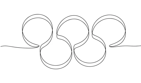 Symbol Olimpiady Olimpiada Polsce Pięć Pierścieni Olimpijskich Międzynarodowy Dzień Olimpijski — Wektor stockowy