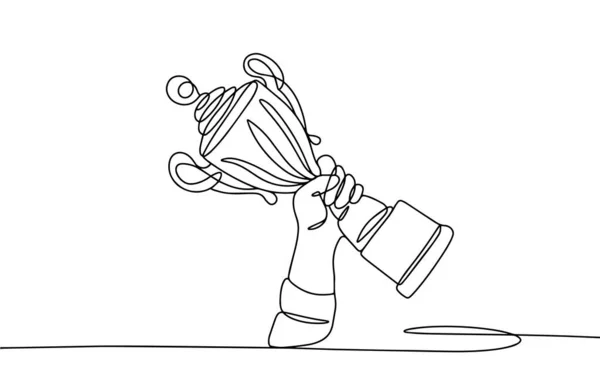 Main Tient Gobelet Symbole Victoire Journée Internationale Des Armes Feu — Image vectorielle