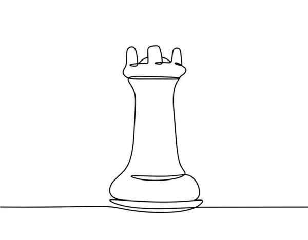 Σκακιστική Φιγούρα Σκακιστικός Πύργος Παιχνίδι Σκακιού Διεθνής Ημέρα Σκακιού Ένα — Διανυσματικό Αρχείο