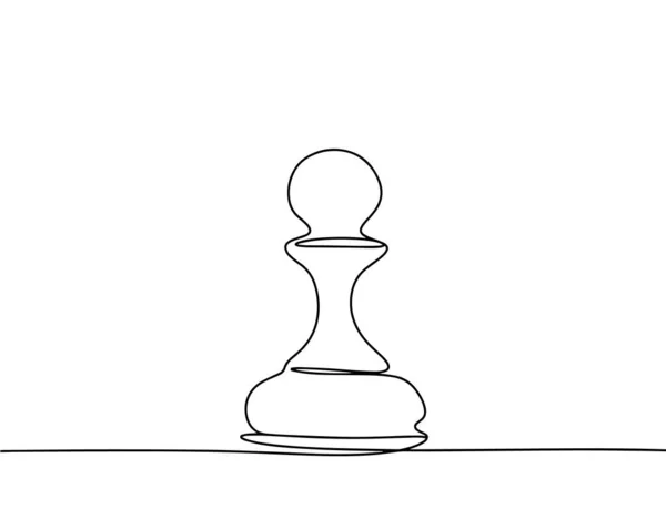 Schachfigur Schachbauern Schachspiel Internationaler Schachtag Eine Linienzeichnung Für Verschiedene Zwecke — Stockvektor