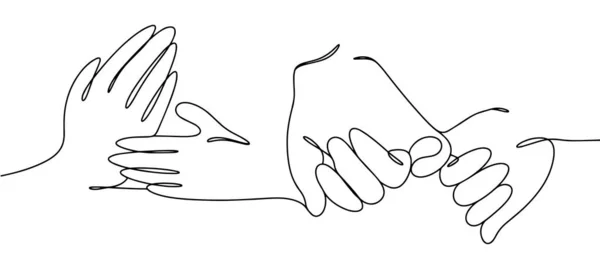 Gestures Asking Forgiveness Reconciliation Global Forgiveness Day One Line Drawing — 스톡 벡터
