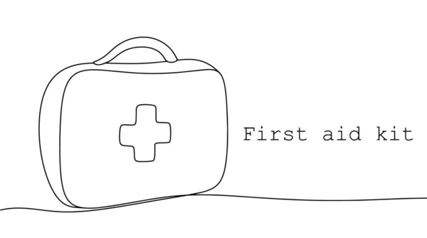 Kit Primeiros Socorros Conjunto Certos Medicamentos Dispositivos Médicos Dia Mundial —  Vetores de Stock