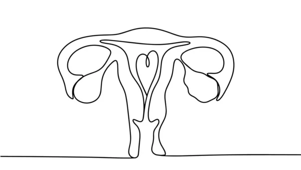 Женская Репродуктивная Система Матка Яичники Международный День Гинекологической Осведомленности Один — стоковый вектор