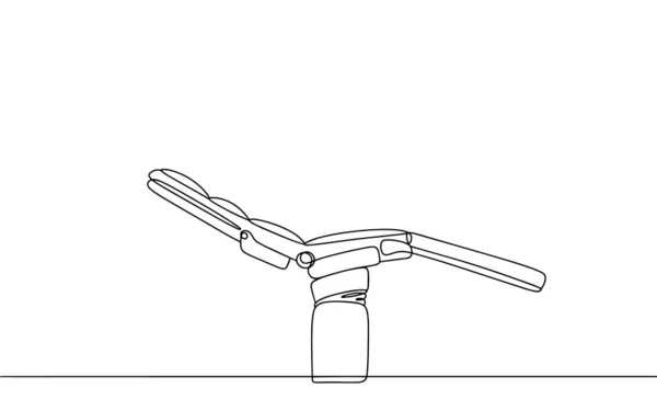 操作のための現代外科テーブル 異なる用途のための1行の図面 ベクトルイラスト — ストックベクタ