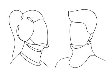 Boyunluk. Kafa bandajı. Yaralar ve morluklar için tıbbi ortoz. Dünya Travma Günü. Farklı kullanım alanları için bir çizgi. Vektör illüstrasyonu.