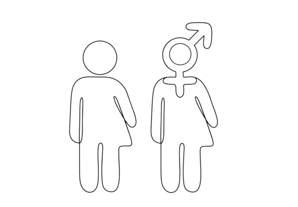 Interseksualny Wariant Rozwoju Seksualnego Obecność Męskich Żeńskich Cech Seksualnych Tym — Wektor stockowy
