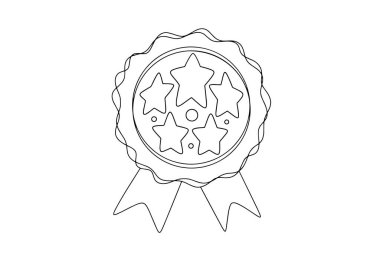 En yüksek kalite için ödül. Dünya Kalite Günü. Farklı kullanım alanları için bir çizgi. Vektör illüstrasyonu.