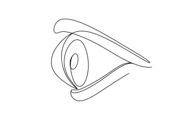 Deformation of the cornea of ??the eye. Keratoconus. World Keratoconus Day. One line drawing for different uses. Vector illustration. clipart