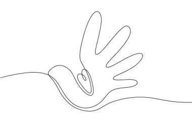 İçinde kalp olan insan hakları sembolü. Evrensel insan haklarının korunması. İnsan Hakları Günü. Farklı kullanım alanları için bir çizgi. Vektör illüstrasyonu.