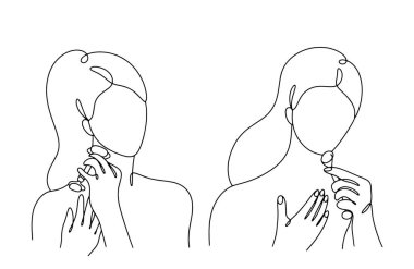 Bir kadın gua sha tahtası kullanarak boyun kaslarının kendine masaj tekniğini gösteriyor. Genç bir boyun için estetik ameliyat. Yapay zeka kullanılmadan üretilen resimler. 