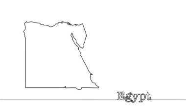 Afrika devletinin basit haritası. Farklı kullanımlar için coğrafi illüstrasyon. Beyaz arkaplanda izole edilmiş vektör.