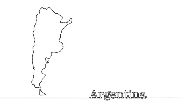 Silhouette Des Frontières État Argentin Très Grand État Amérique Sud Vecteurs De Stock Libres De Droits