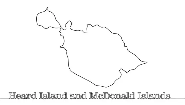 stock vector Heard Island and McDonald Islands. A small uninhabited archipelago in the southern Indian Ocean. A hand-drawn map for a variety of uses.