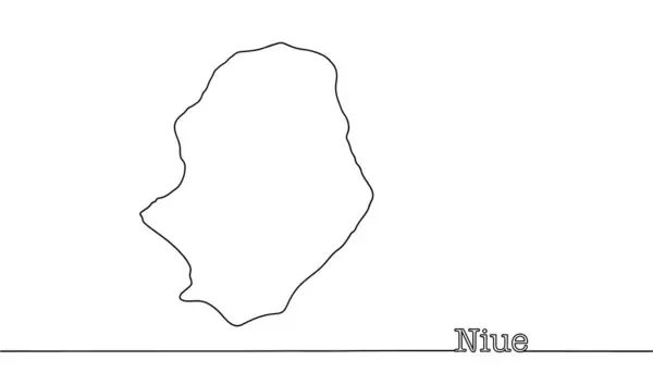 stock vector State borders of the island of Niue. A self-governing public entity within New Zealand. Geographic map for different types of uses. Vector.