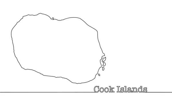 stock vector Hand drawn map of the Cook Islands. A self-governing territory in free association with New Zealand. Vector illustration.