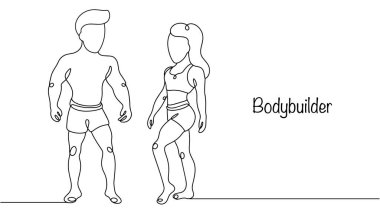 Erkek ve kadın vücutçular. Kas kütlesini arttırmak ve fiziksel zindeliği geliştirmek için güç antrenmanı yapan sporcular. Vücut geliştirme yarışmalarına katılırlar..