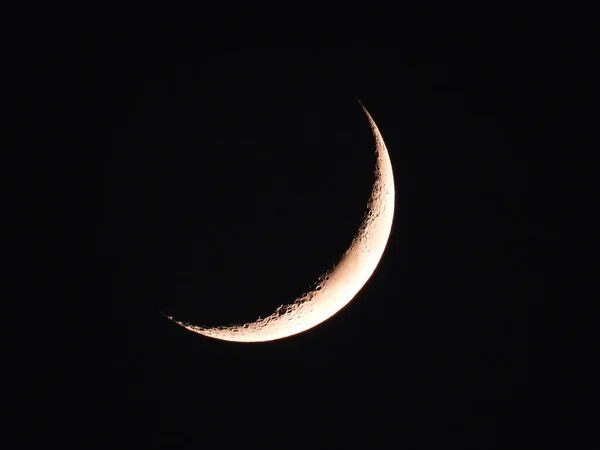 Ćwierć Księżyca Black Sky Astronomy — Zdjęcie stockowe