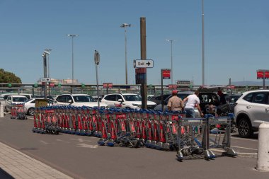 Cape Town South Africa.  Flatbed lorry loaded with white sacks entering the port of Cape Town via the South Arm entrance 2023.
